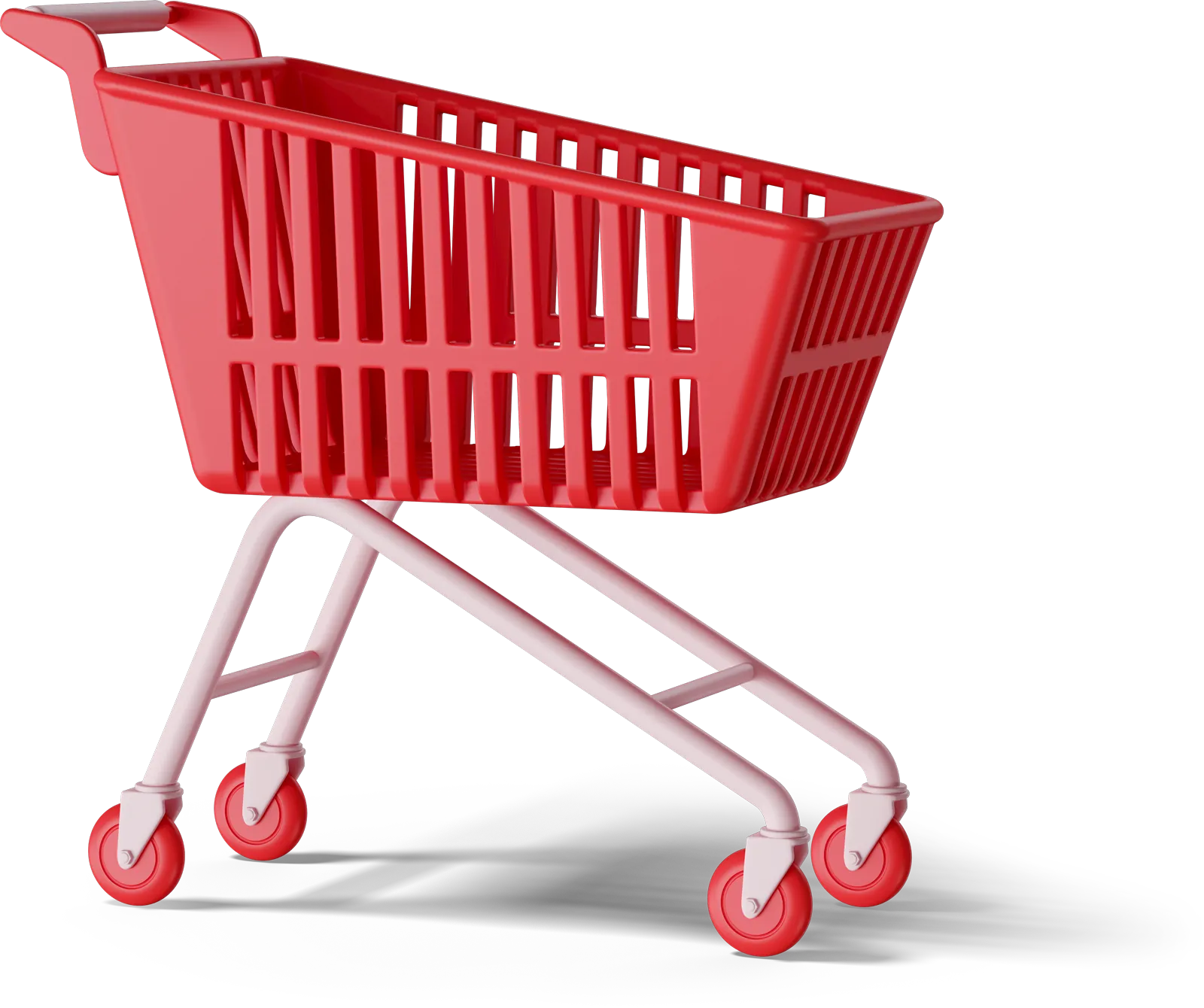 Empty bakery shopping cart