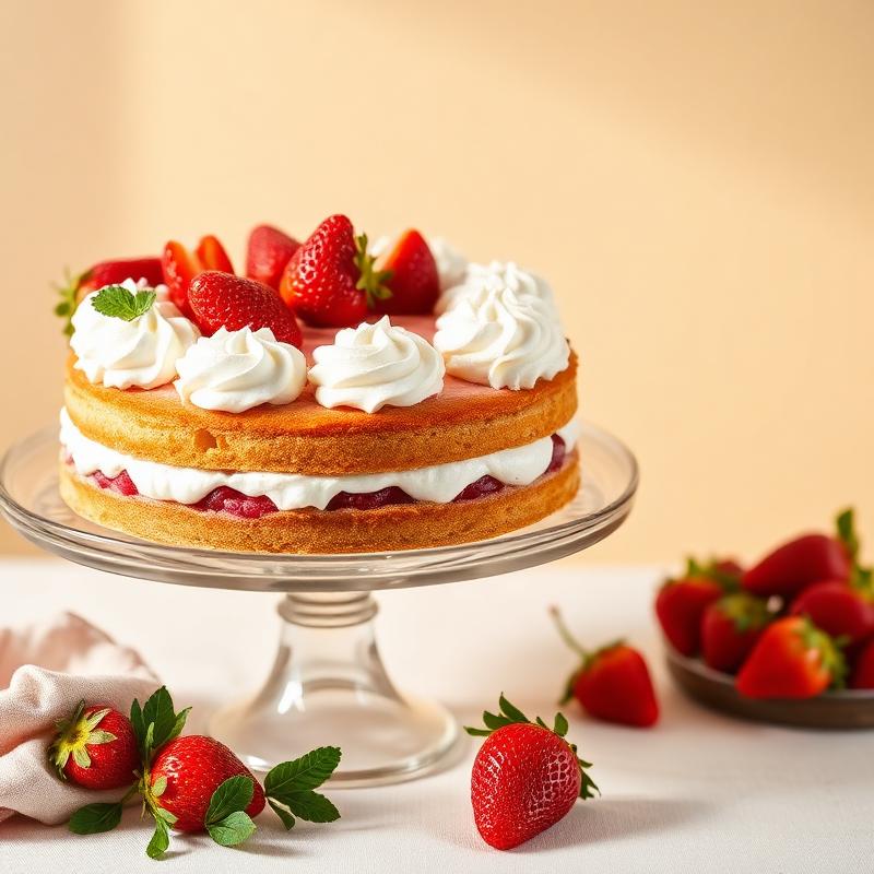 Strawberry Cream Cake